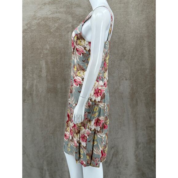 Islander Dress Womens 8 Tan Pink Sleeveless Floral‎ Tropical Hawaiian Vacation - Picture 4 of 10